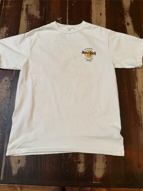 Hard Rock Cafe White Short Sleeve Logo Tee Cozumel